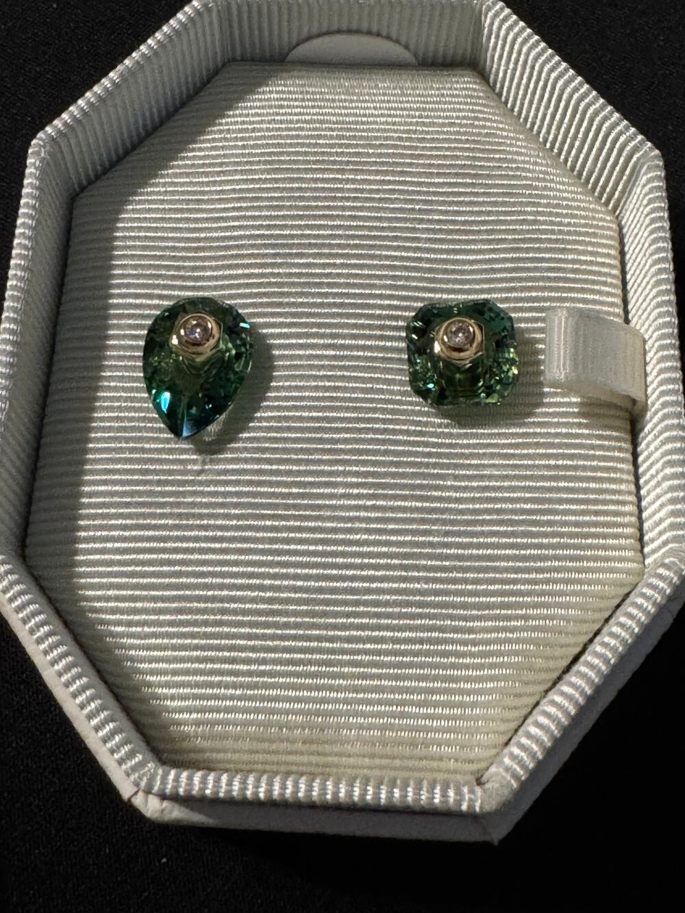 Swarovski Numina Asymmetrical Mixed Cut Gold Plated Earrings